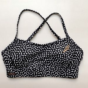 Do You Even- Excel black speckle thin strap bra